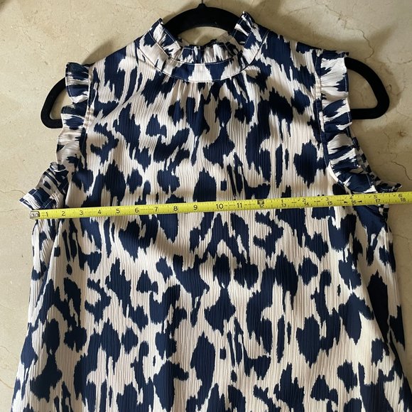 Pinch navy cream leopard print dress, size Small - Picture 4 of 6